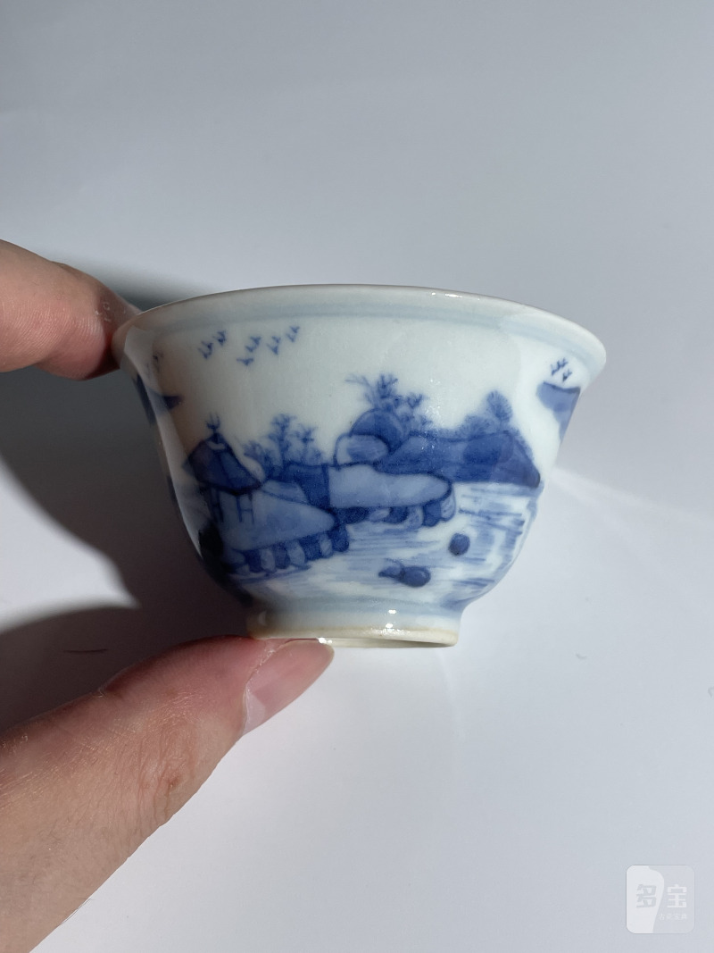 清 青花小杯一组3只 - 图7